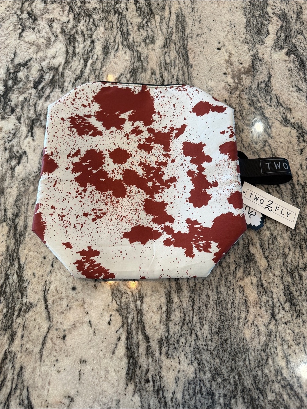 2 Fly Cow Print Traveler Bag